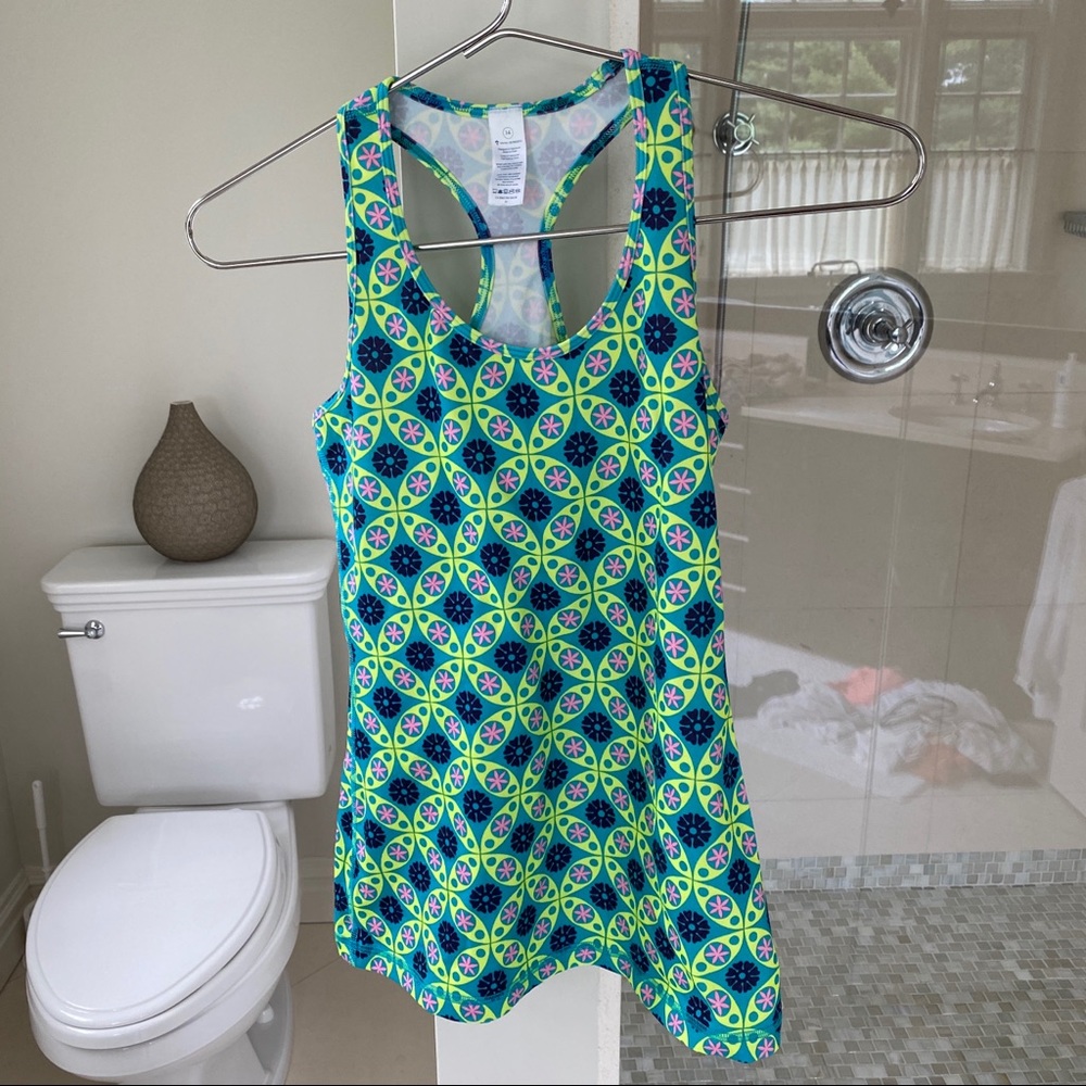 Blue and green Ivivva/Lululemon tank